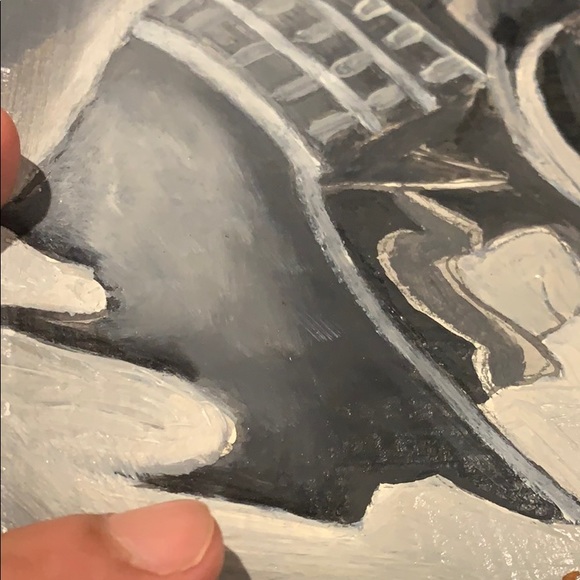 Samurai black and white acrylic one of a kind. - Picture 5 of 5